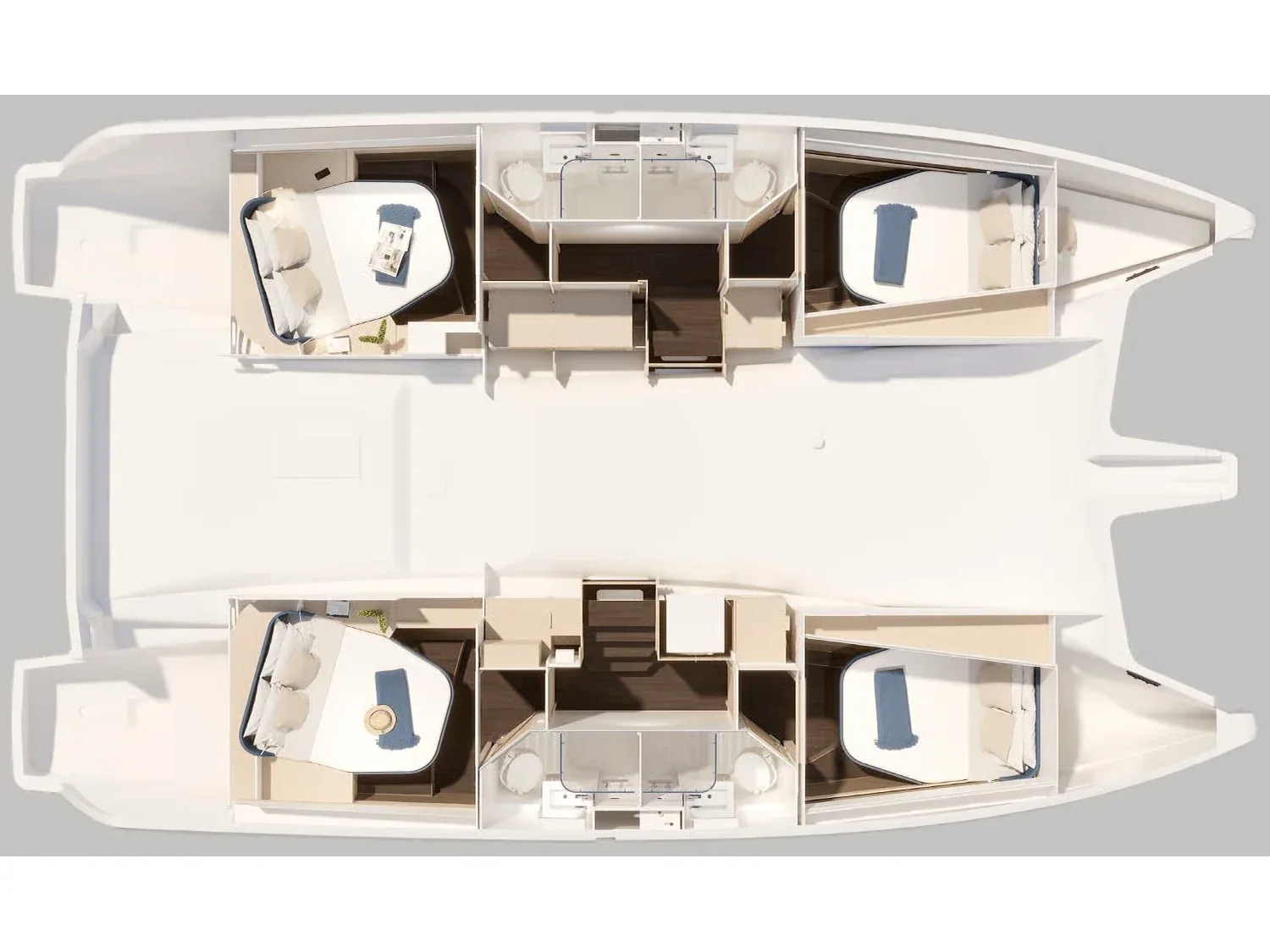 Grundriss der Yacht FOUNTAINE PAJOT 44