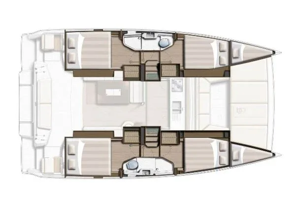 Grundriss der Yacht CATANA Bali Catsmart - First Whisper