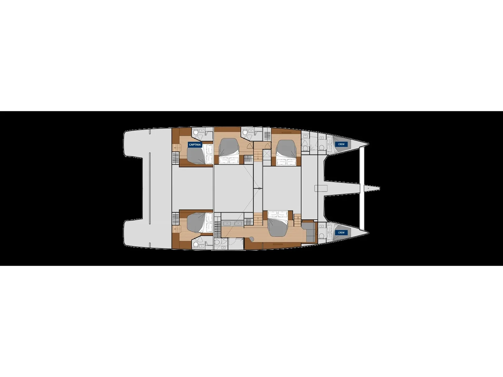 Grundriss der Yacht FOUNTAINE PAJOT Alegria 67 - Premium +