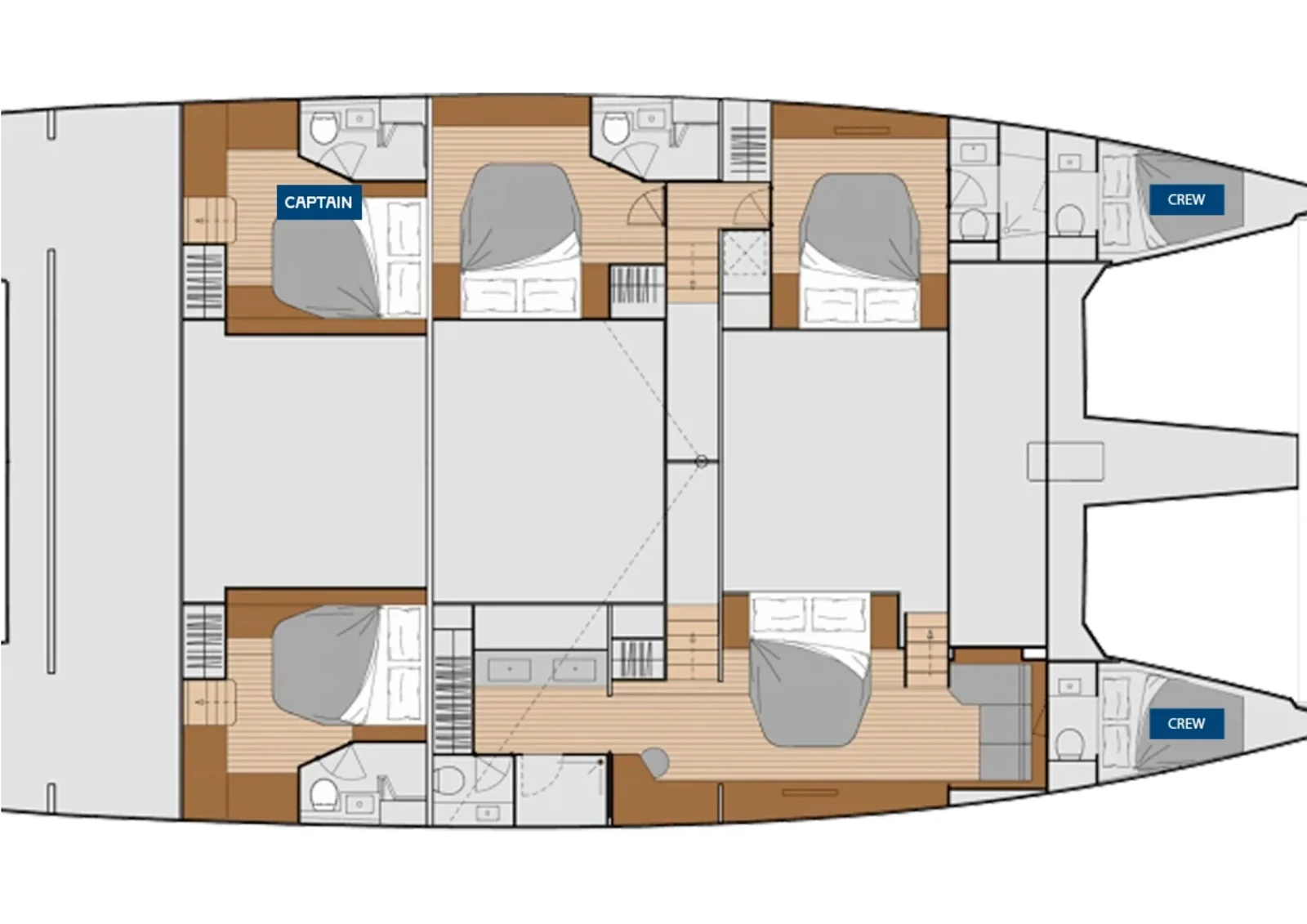 Grundriss der Yacht FOUNTAINE PAJOT Alegria 67 - Premium +