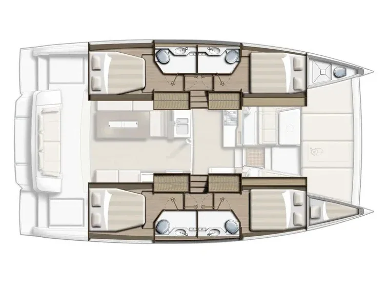 Grundriss der Yacht CATANA Bali 4.2 - Idra