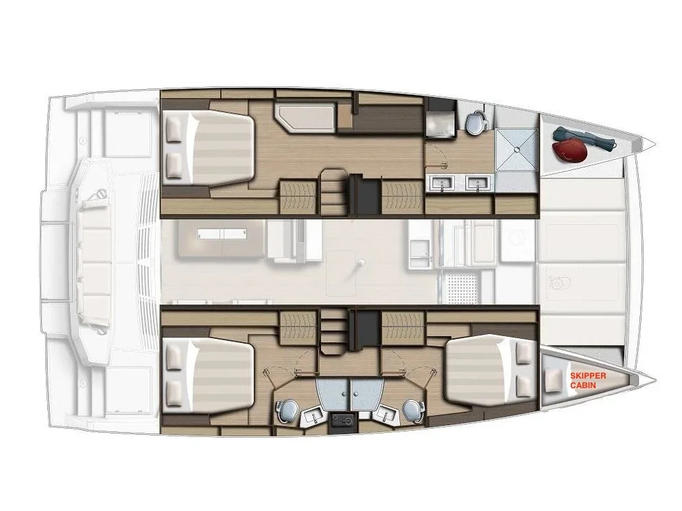Grundriss der Yacht CATANA Bali 4.4 - Bliss