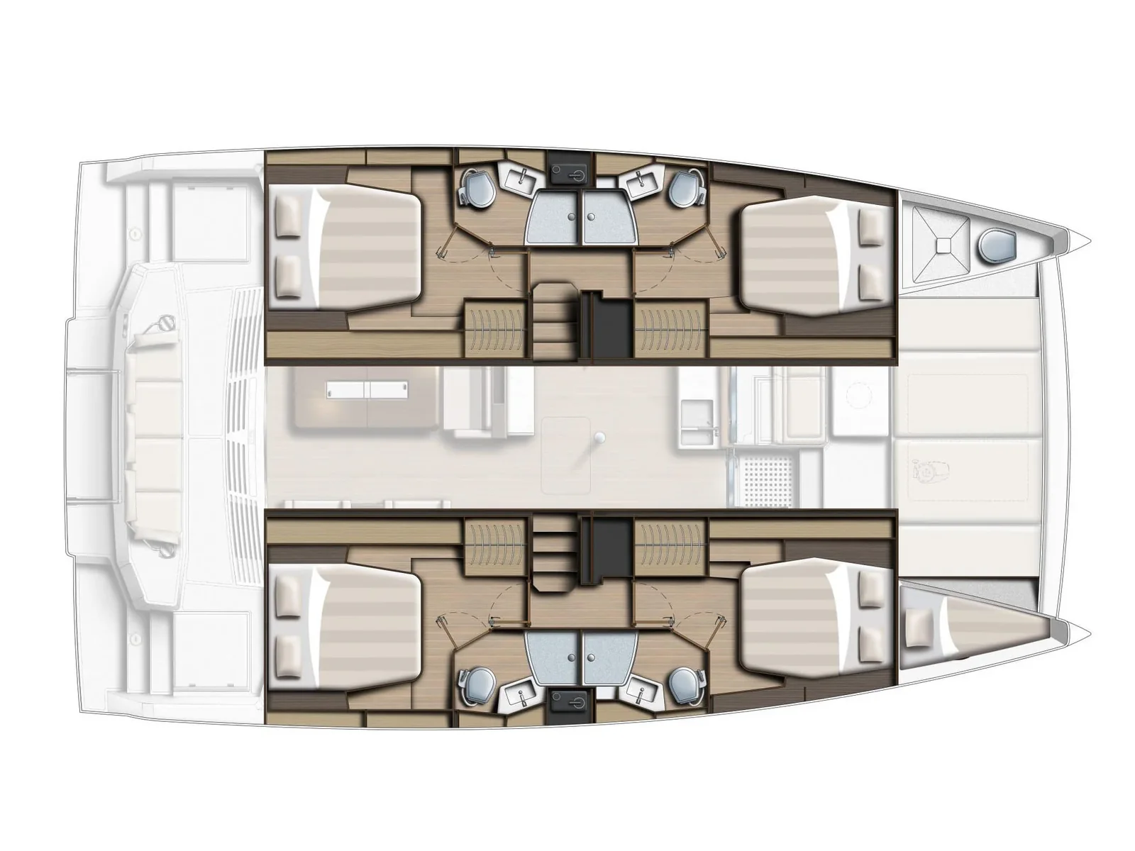 Grundriss der Yacht CATANA Bali 4.4 - Keep Calm