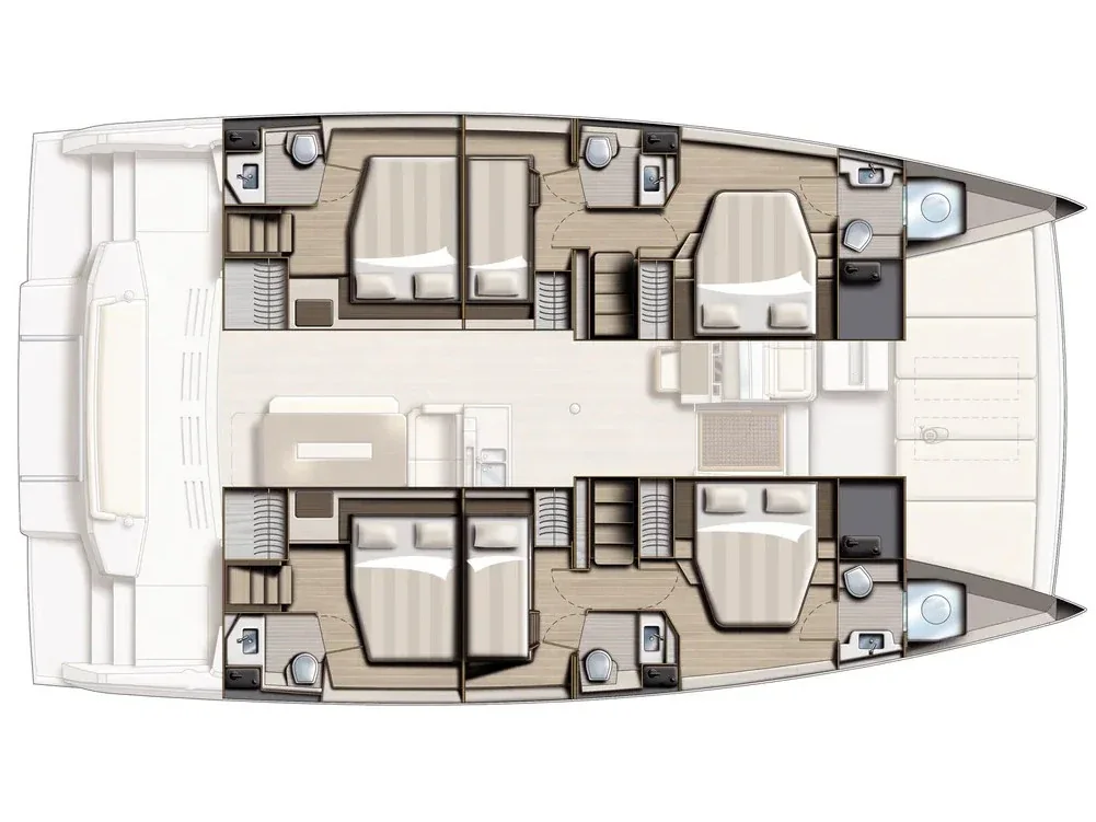Grundriss der Yacht CATANA Bali 4.8 - Anna