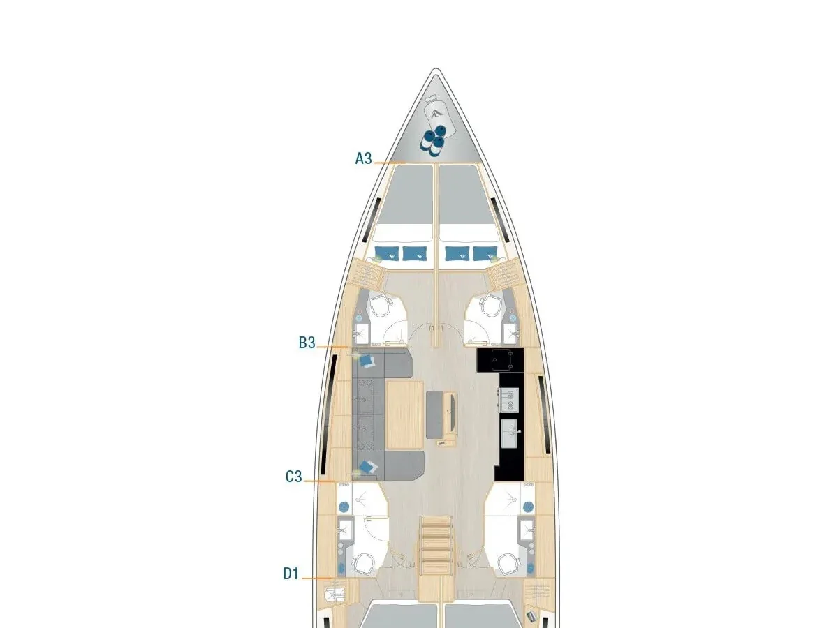 Yacht HANSE 460 - Okeanida - Foto 1