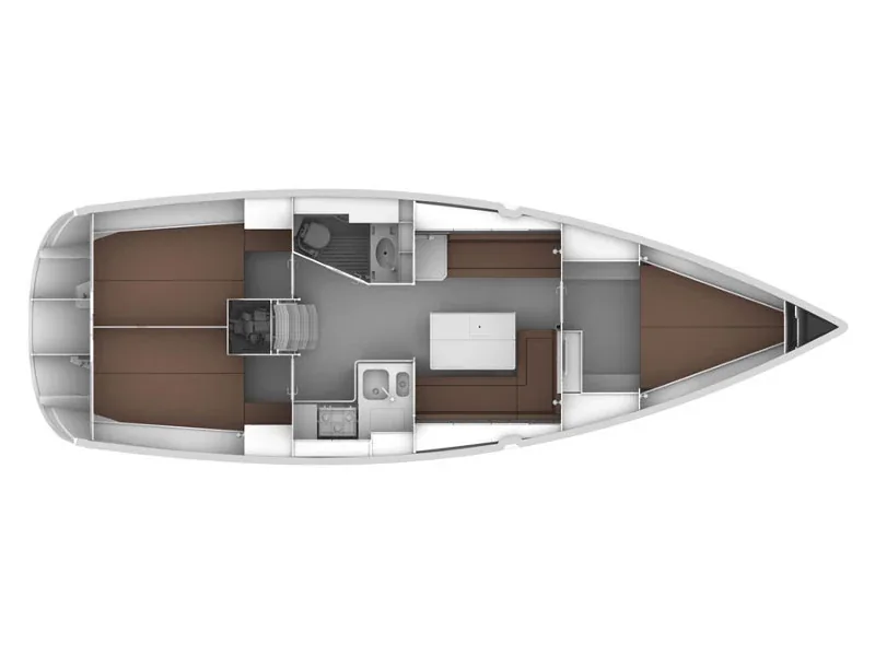 Grundriss der Yacht BAVARIA Cruiser 36 - Angela