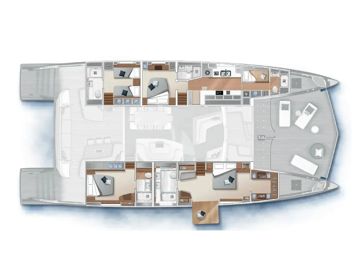 Grundriss der Yacht LAGOON Seventy 8 - Premium +
