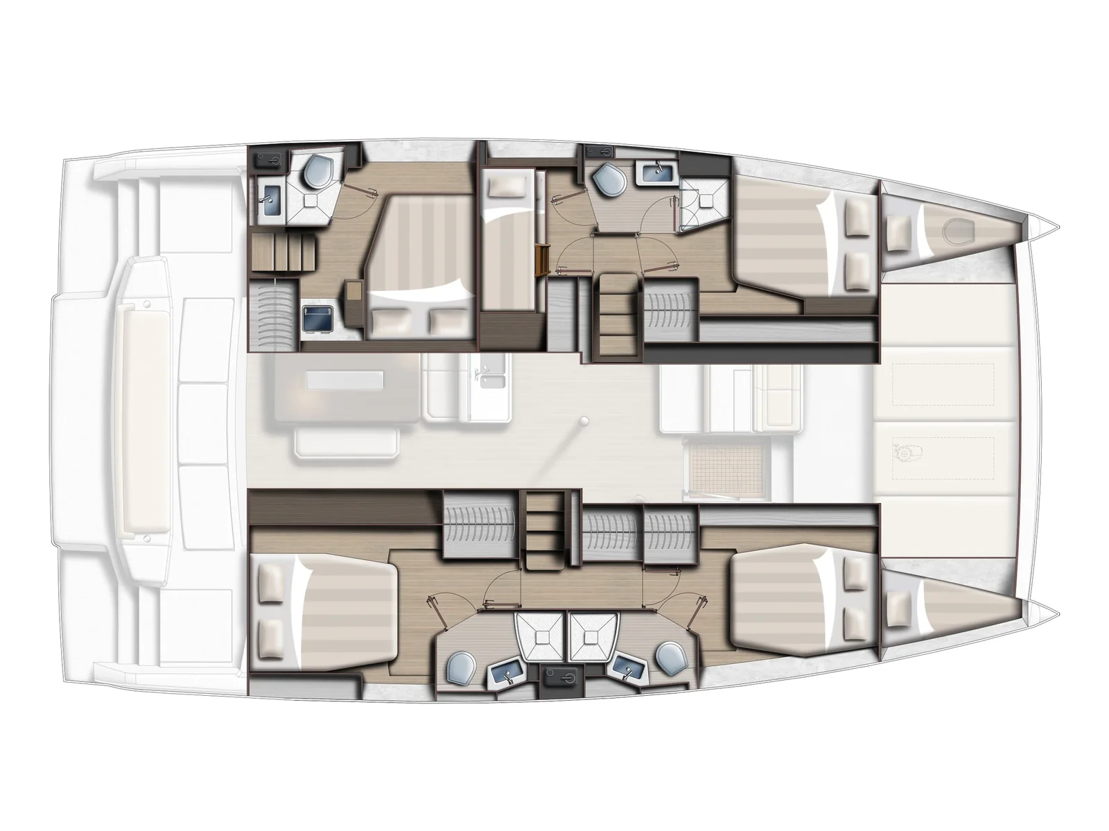 Grundriss der Yacht CATANA Bali 4.6 - Cancelli del Cielo