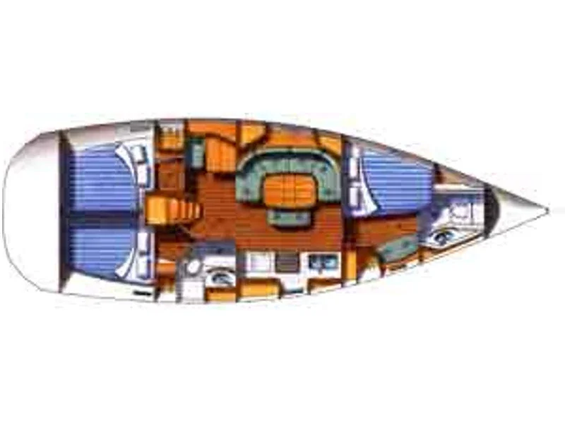Grundriss der Yacht BENETEAU Oceanis 393 - Sabik