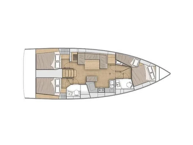 Grundriss der Yacht BENETEAU Oceanis 40.1 - Enosim