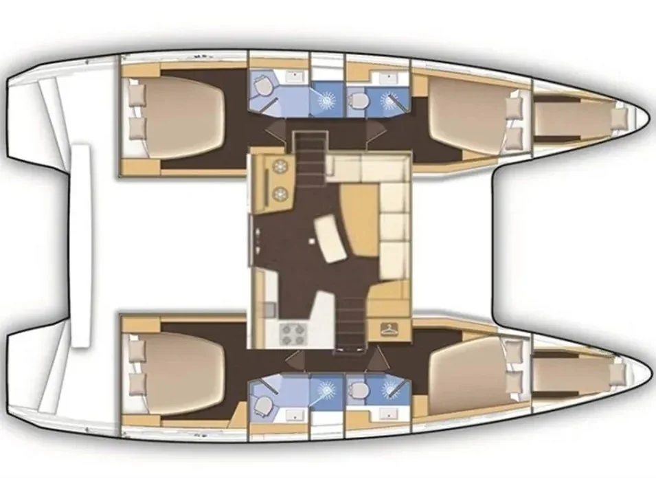 Grundriss der Yacht LAGOON 46 - Theloulisa