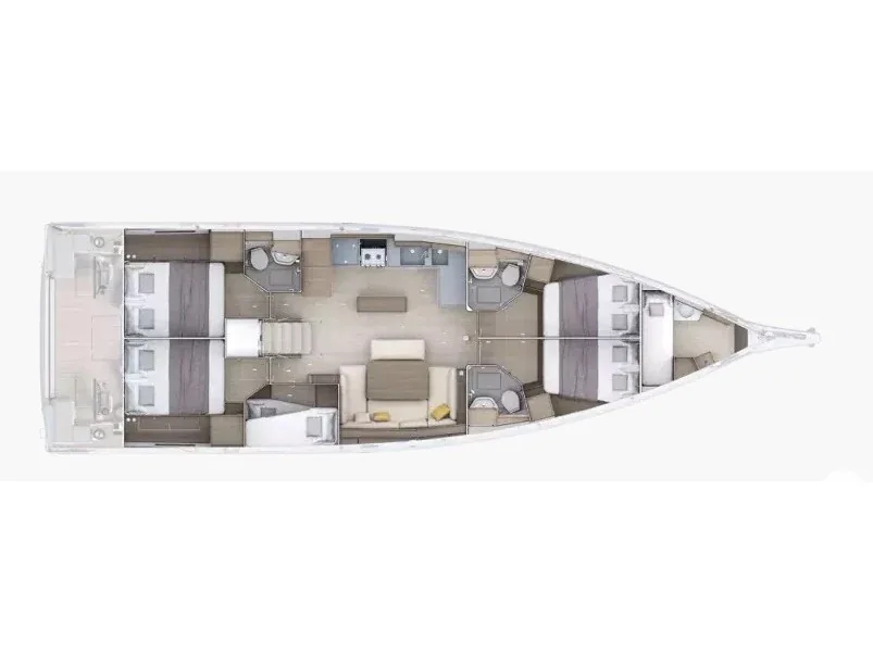 Grundriss der Yacht BENETEAU Oceanis 52 - Ayca