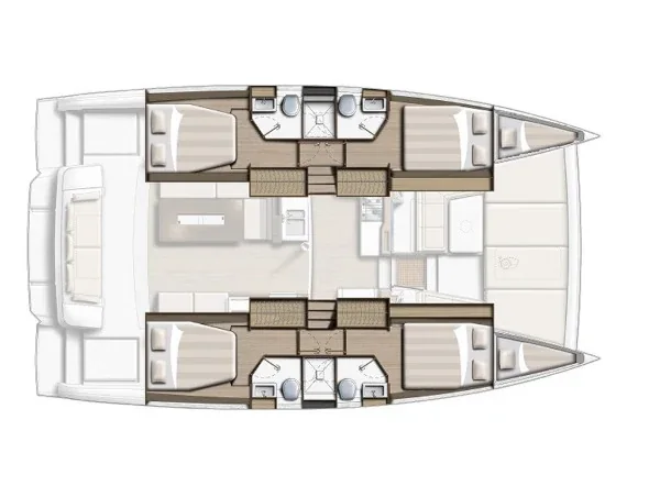 Grundriss der Yacht CATANA Bali 4.2 - Junior Mary 1