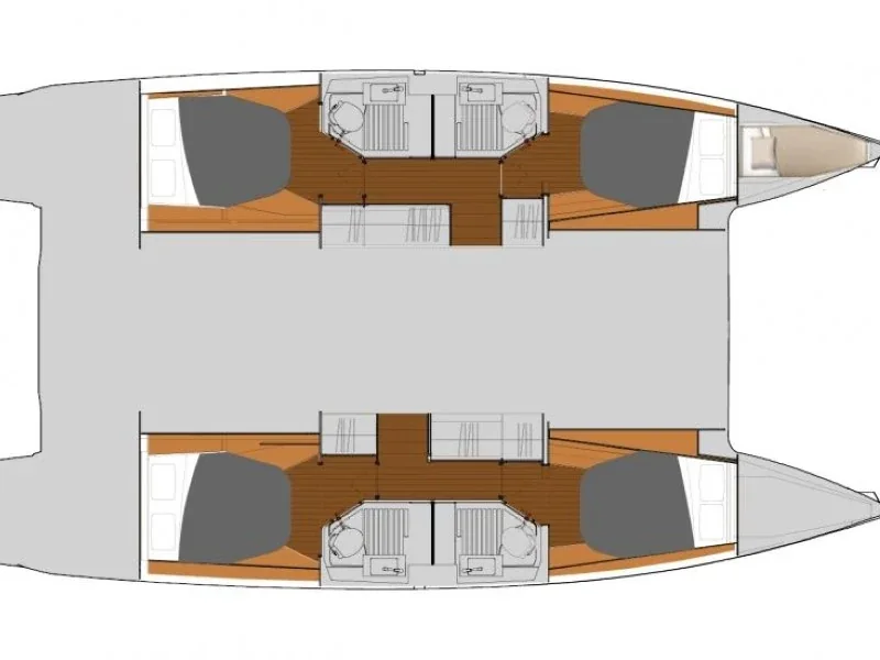 Grundriss der Yacht FOUNTAINE PAJOT Astrea 42 - Adele