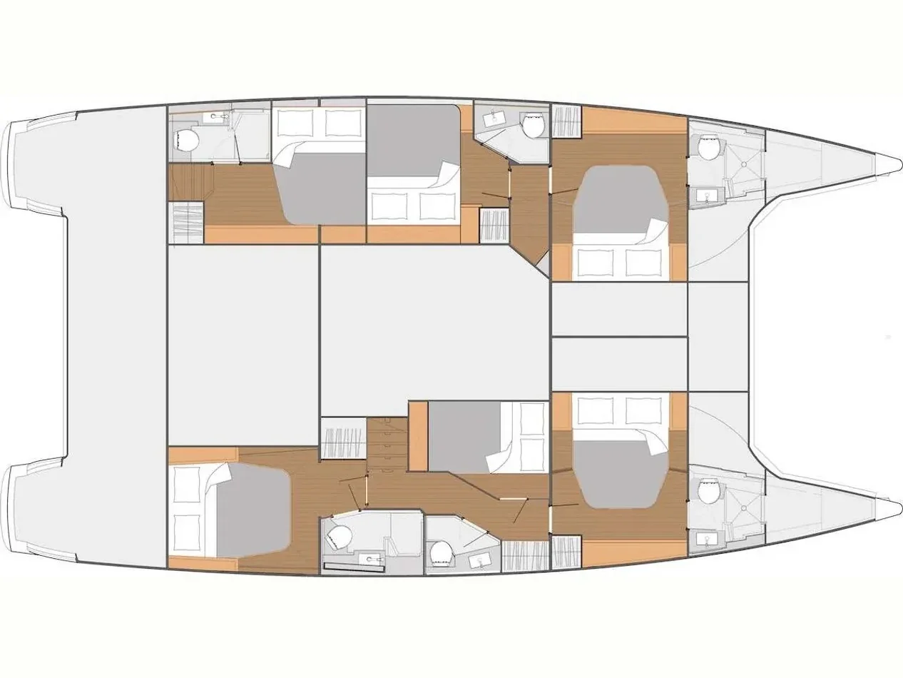 Grundriss der Yacht FOUNTAINE PAJOT Fountaine Pajot Saba 50 - 5 + 2 cab. - Purpose