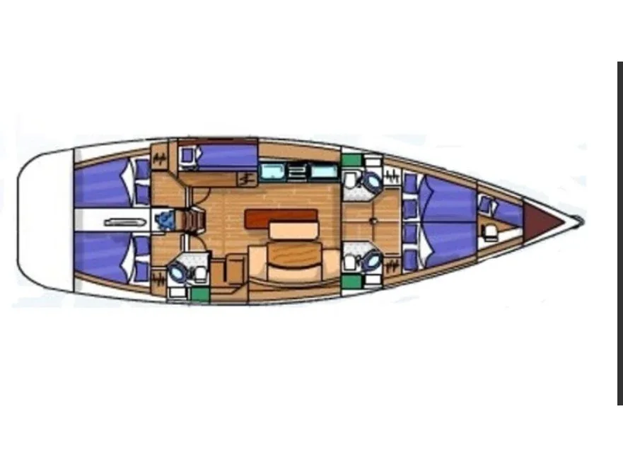 Grundriss der Yacht BENETEAU Cyclades 50.5 - Nisyros