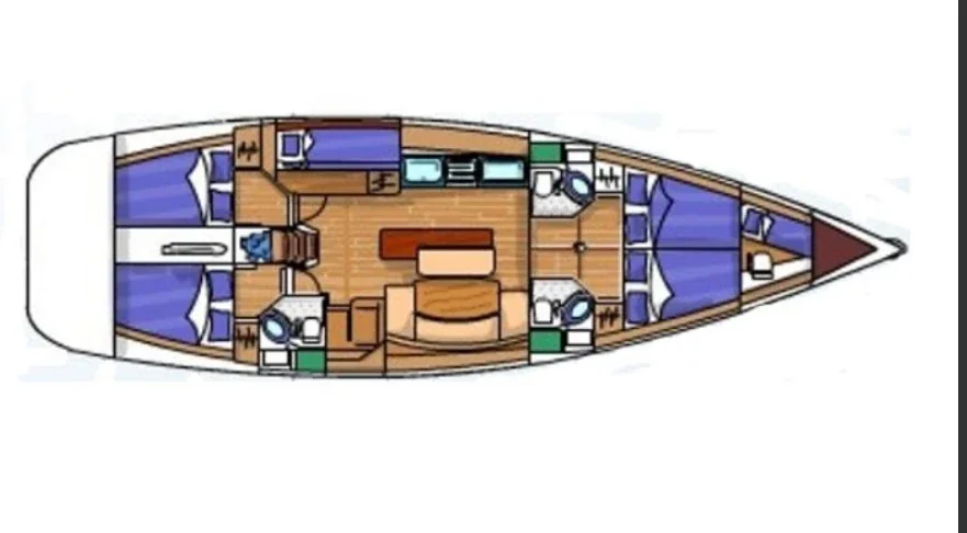 Grundriss der Yacht BENETEAU Cyclades 50.5 - Nisyros
