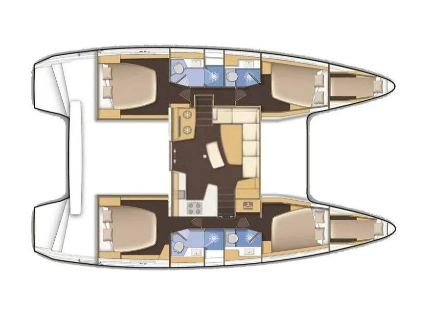 Grundriss der Yacht LAGOON 42 - Loki