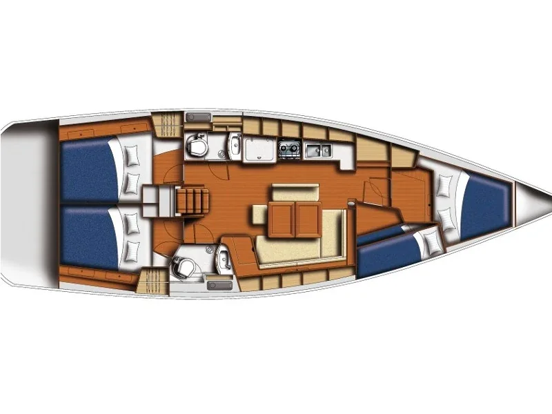 Grundriss der Yacht BENETEAU Oceanis 43 - Orsa Maggiore