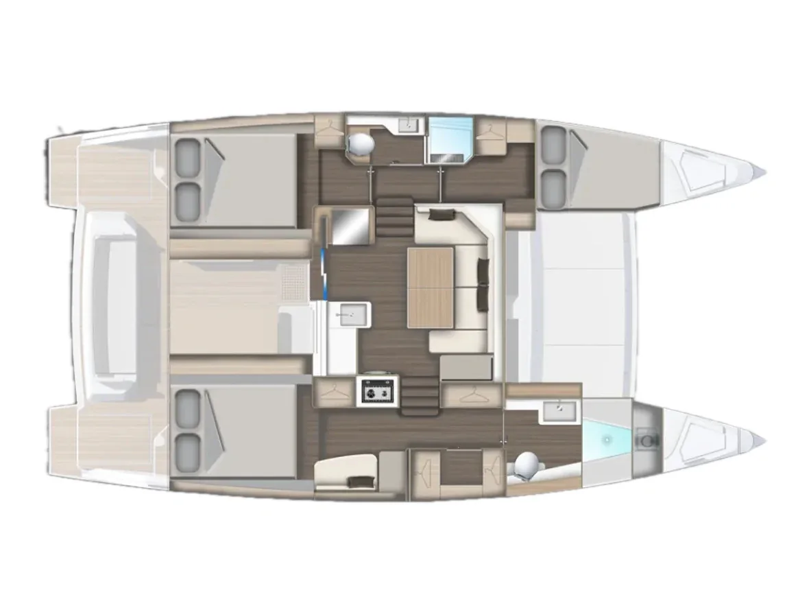 Grundriss der Yacht AVENTURA 37 - Orphea