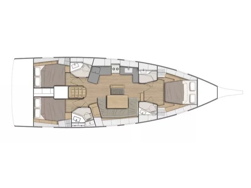 Grundriss der Yacht BENETEAU Oceanis 46.1 - Callisto