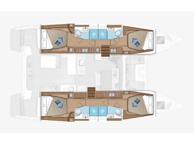 Grundriss der Yacht LAGOON 46 - Granma