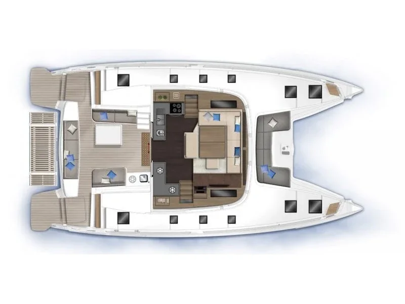 Grundriss der Yacht LAGOON 51 - Achilleas