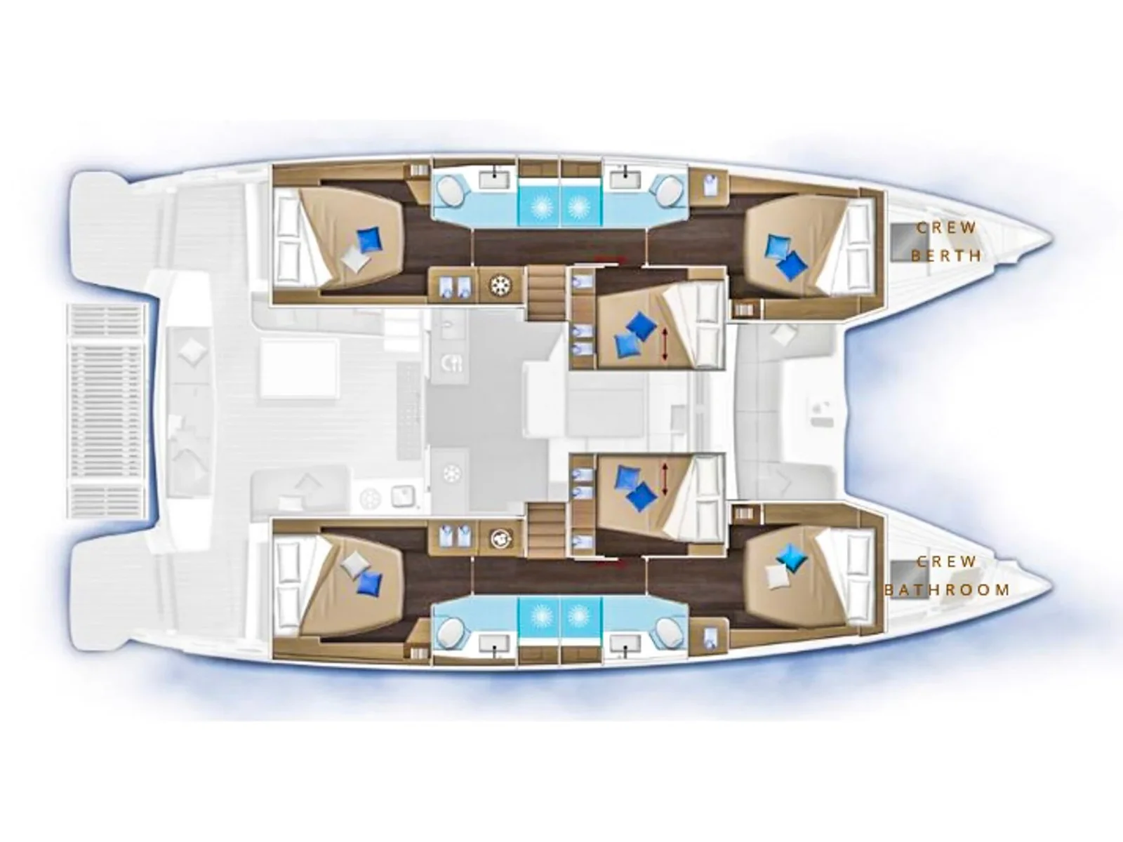 Grundriss der Yacht LAGOON 51 - Achilleas