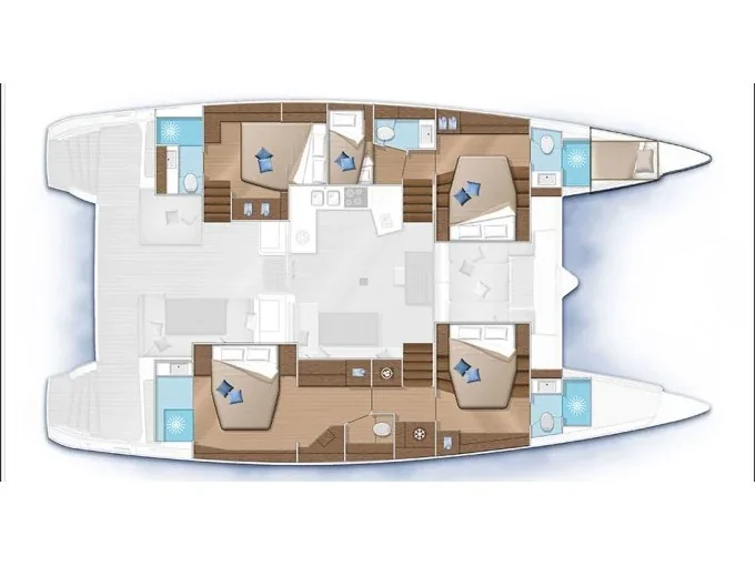 Grundriss der Yacht LAGOON 52 F - Orsa Maggiore