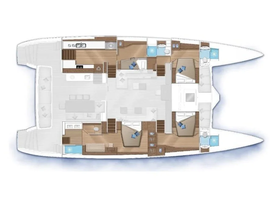 Grundriss der Yacht LAGOON 620 - La Joya