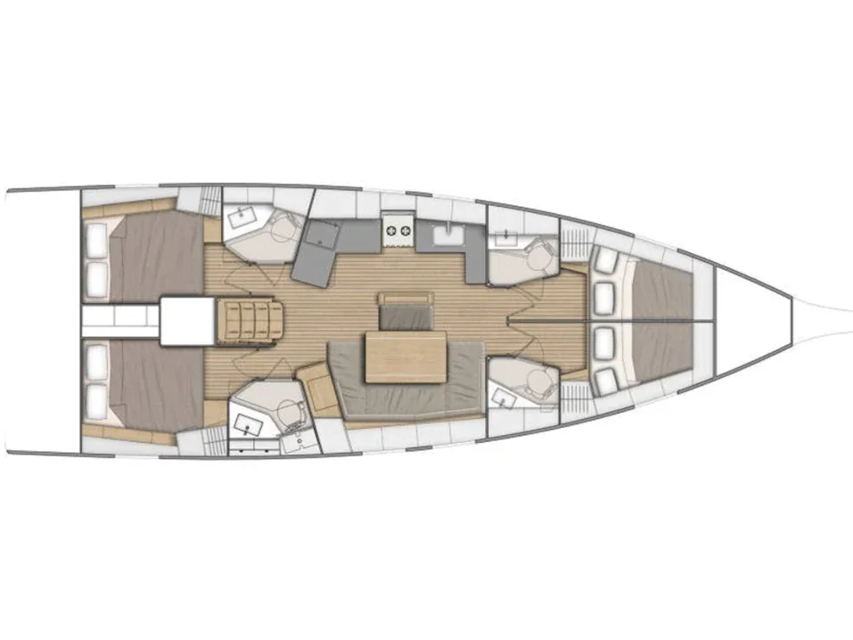 Grundriss der Yacht BENETEAU Sunsail 46.4