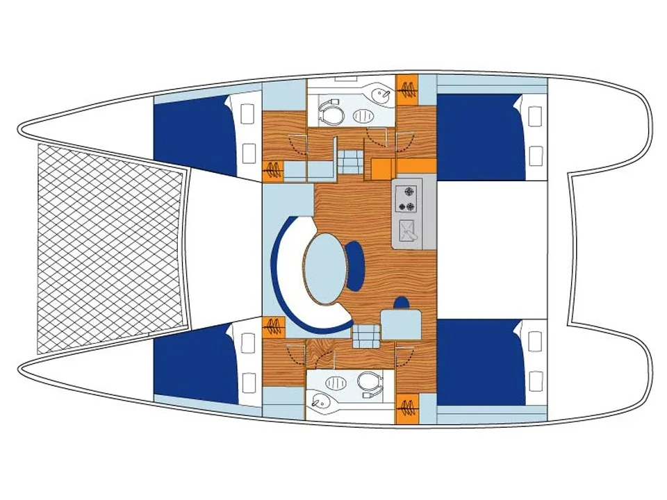 Grundriss der Yacht LAGOON 380 S2 - Thalassaki