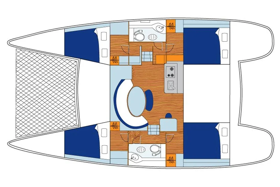 Grundriss der Yacht LAGOON 380 S2 - Thalassaki