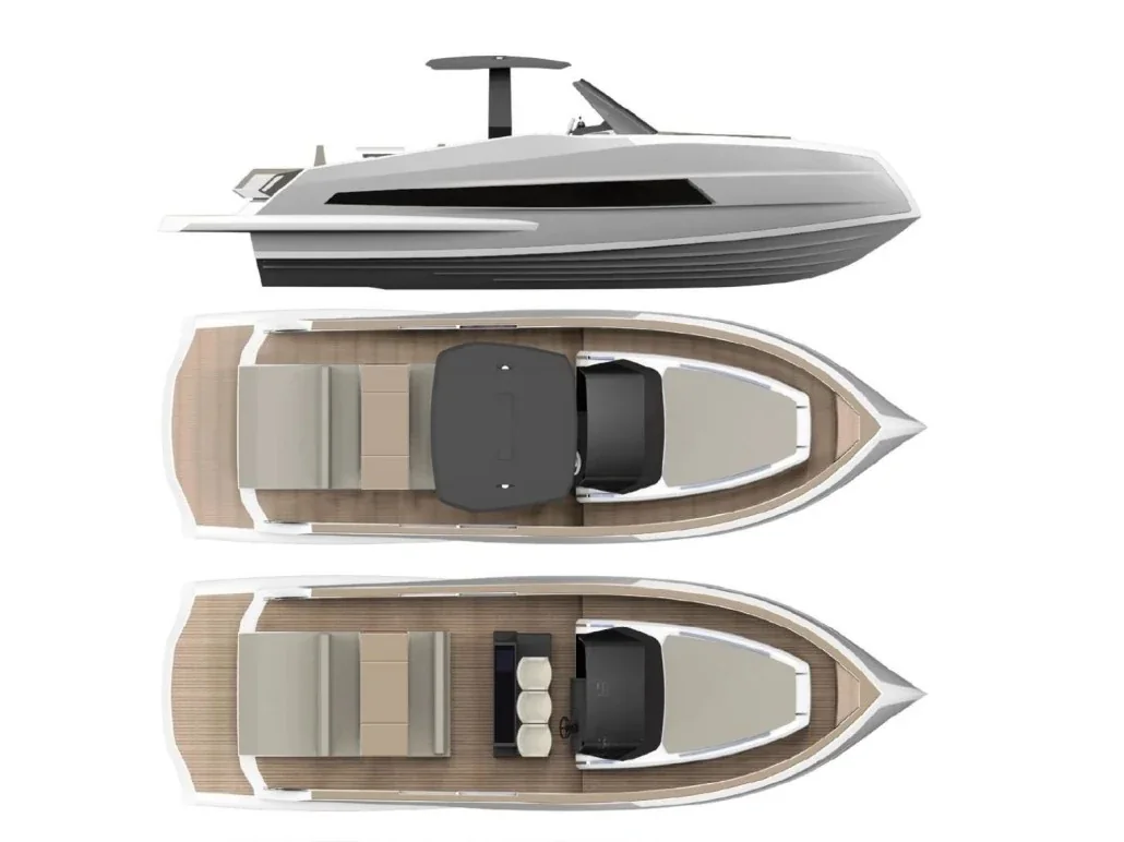 Grundriss der Yacht ASTONDOA 377 Coupe - Pfeffer