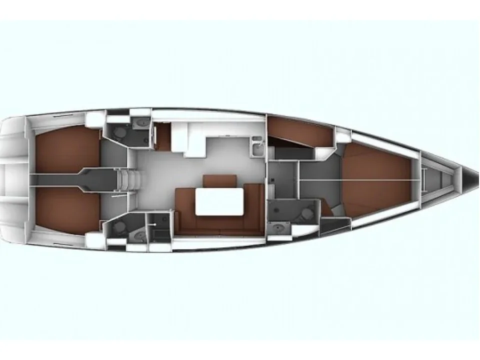 Grundriss der Yacht BAVARIA Cruiser 51 - Pandora