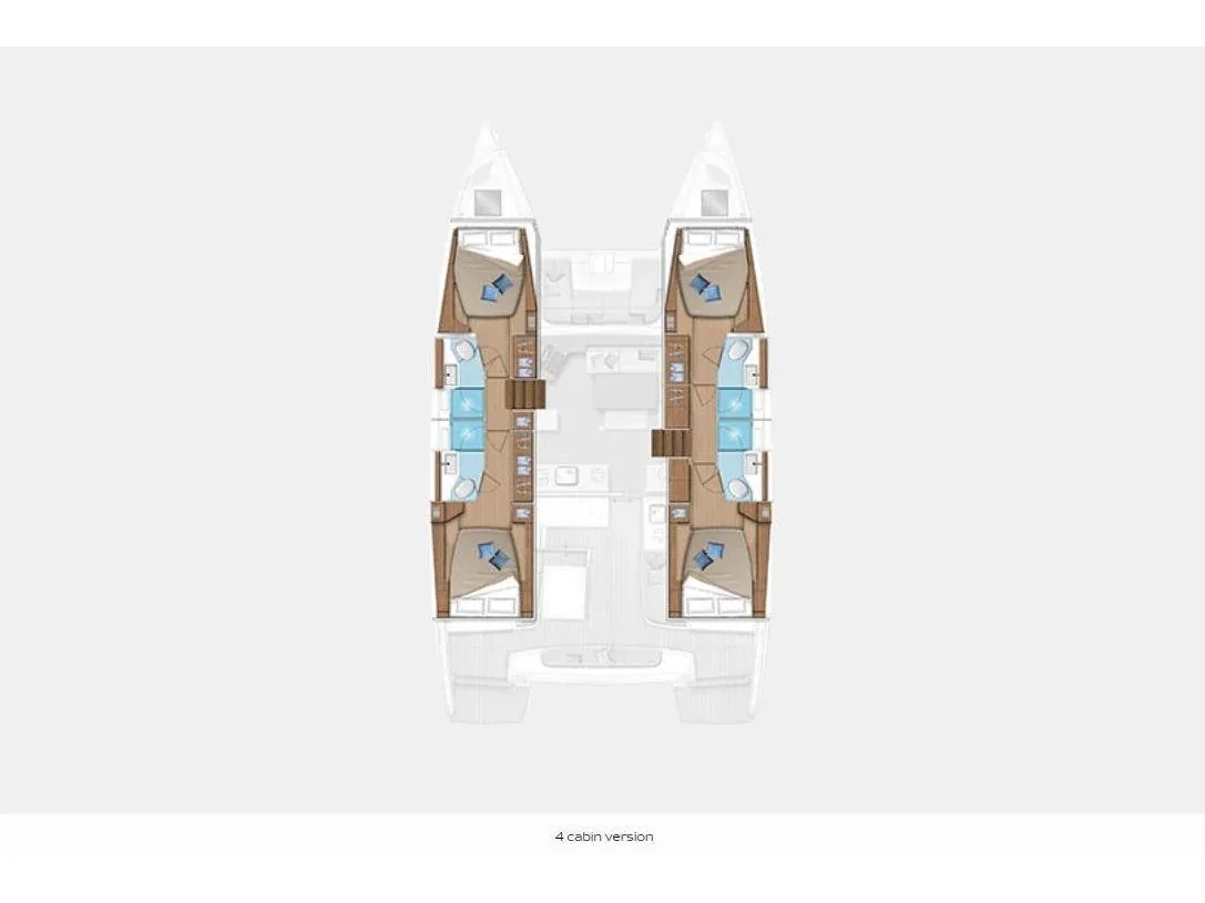Grundriss der Yacht LAGOON 46 - Harmony