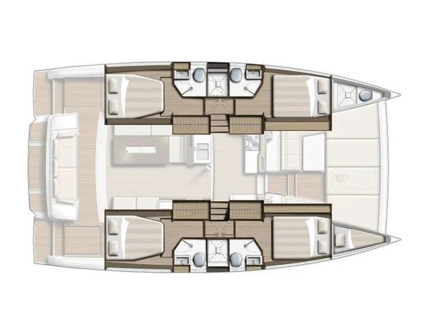 Grundriss der Yacht CATANA Bali 4.2 - Mare Blue