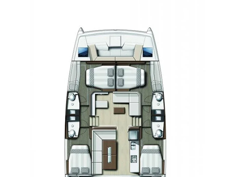 Grundriss der Yacht CATANA Bali 4.0