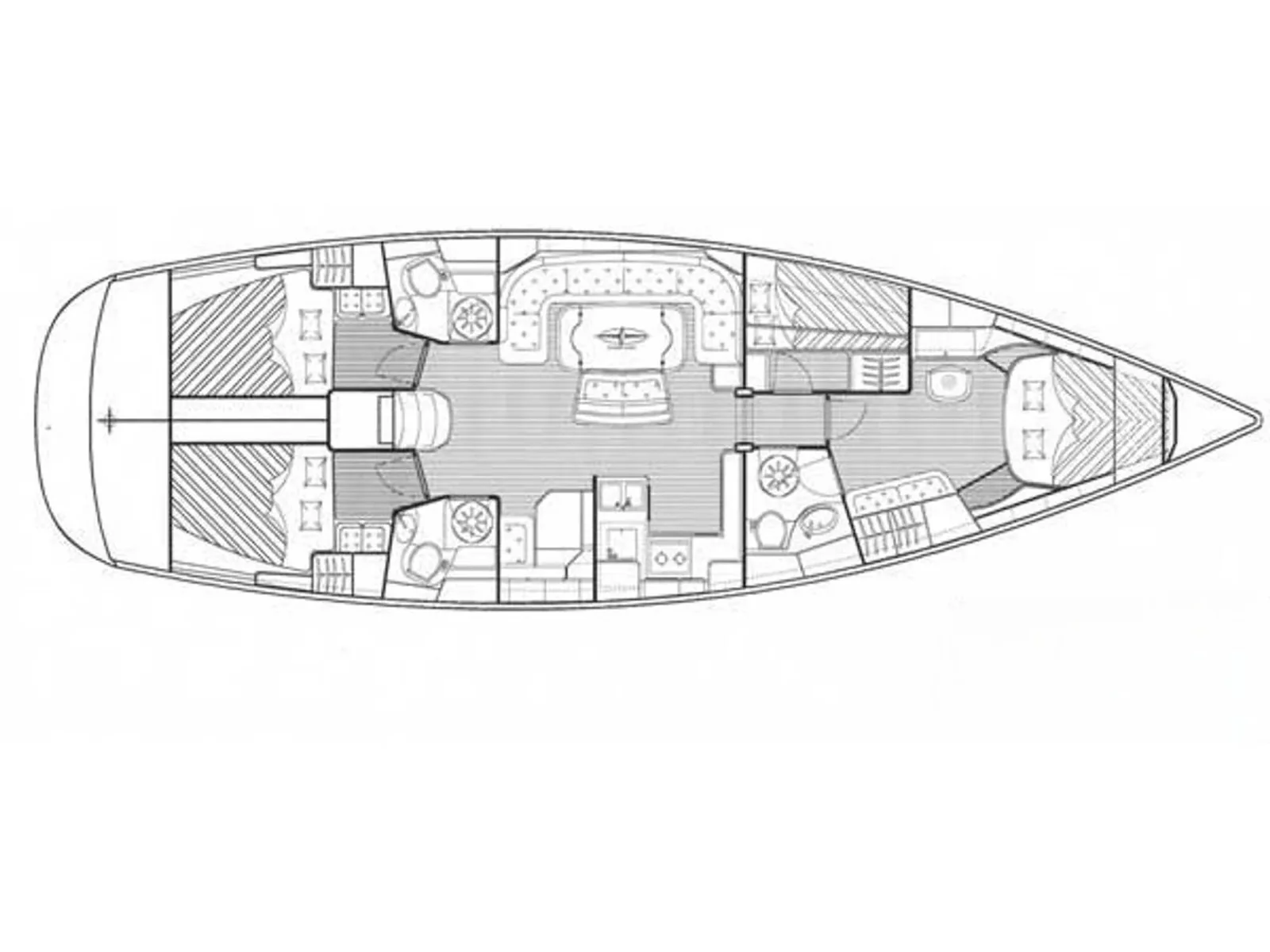 Grundriss der Yacht BAVARIA 50  Cruiser - Aphrodite