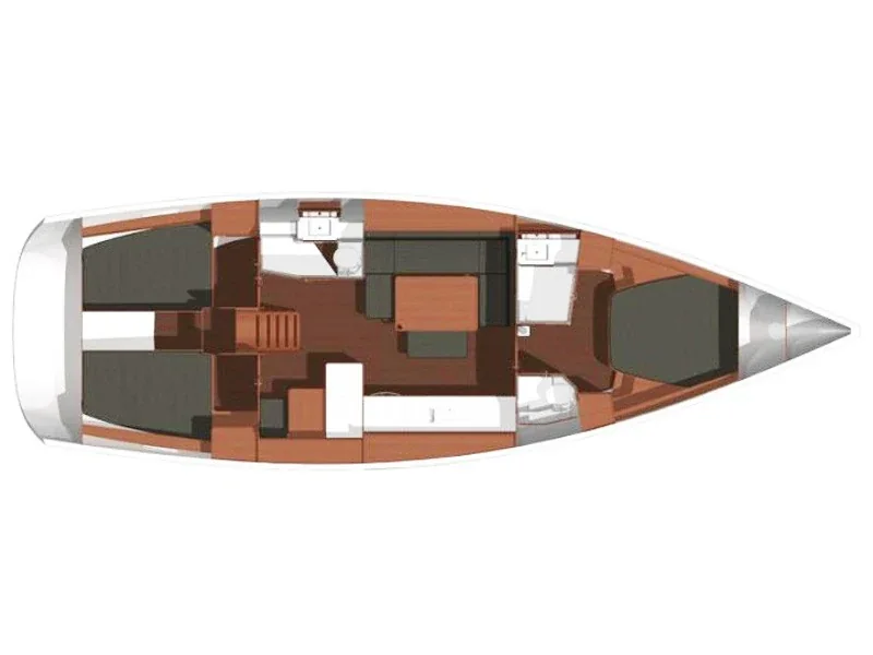 Grundriss der Yacht DUFOUR 450 Grand Large - My Life