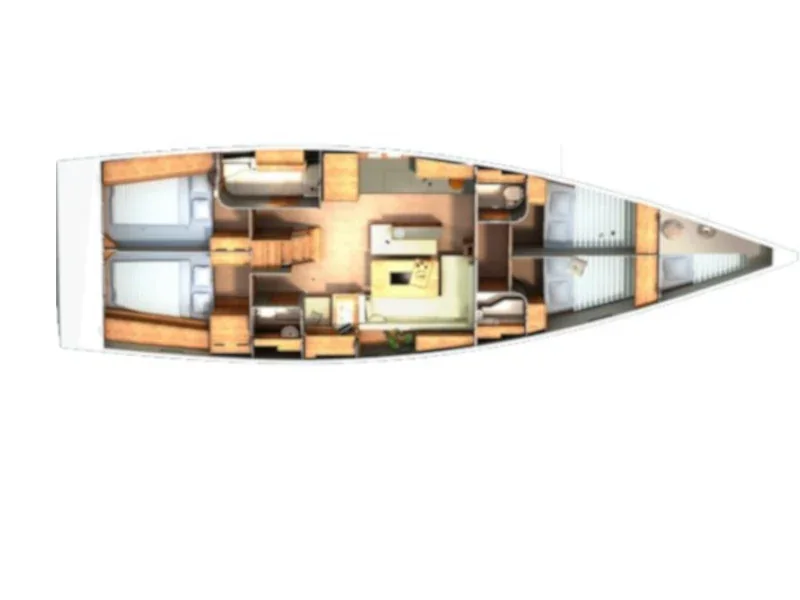 Grundriss der Yacht HANSE 505 - Kia Ora
