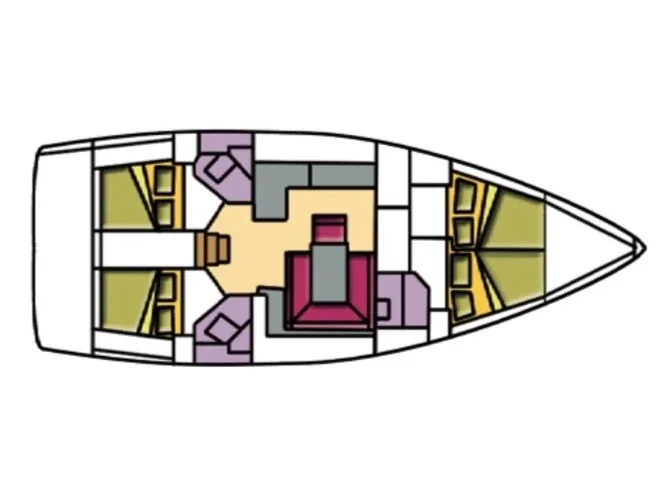 Grundriss der Yacht BAVARIA Cruiser 46 - Albireo