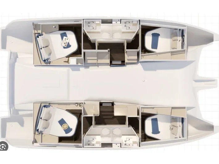 Grundriss der Yacht FOUNTAINE PAJOT 41 - Agios Ephraim