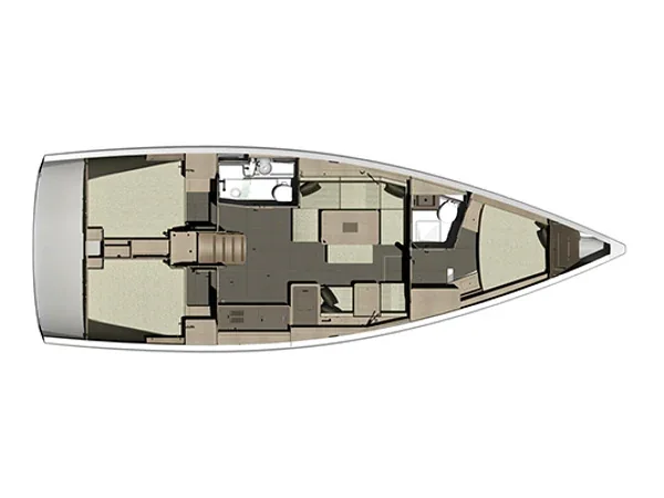 Grundriss der Yacht DUFOUR 410 Grand Large - Stella
