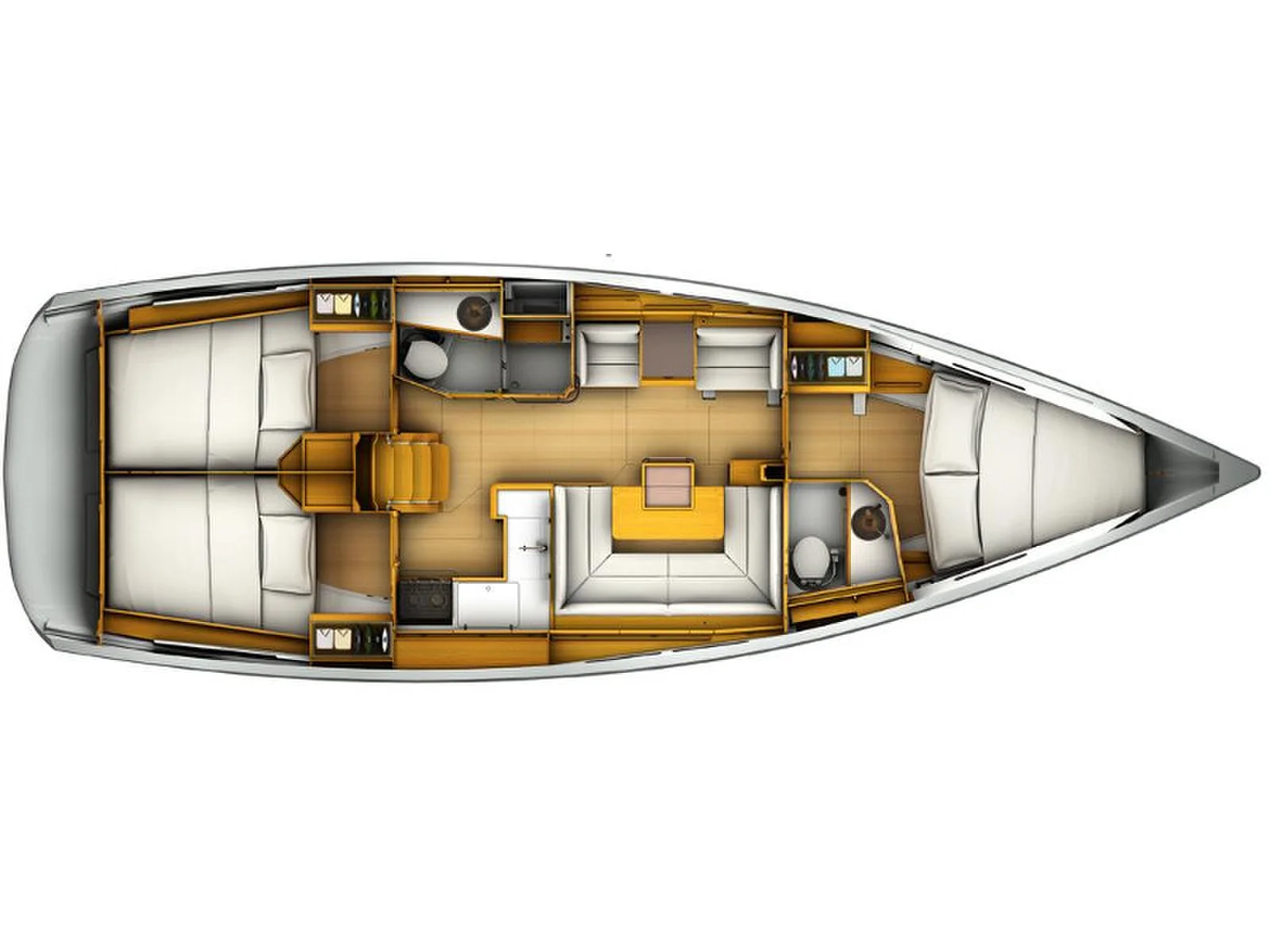 Grundriss der Yacht JEANNEAU Sun Odyssey 419 - Luka Ploče