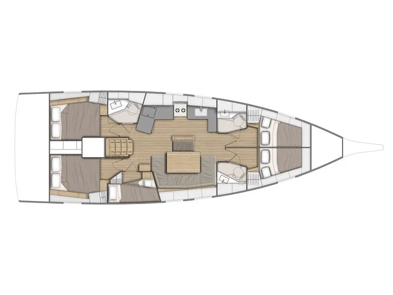 Grundriss der Yacht BENETEAU Oceanis 46.1 - Emma