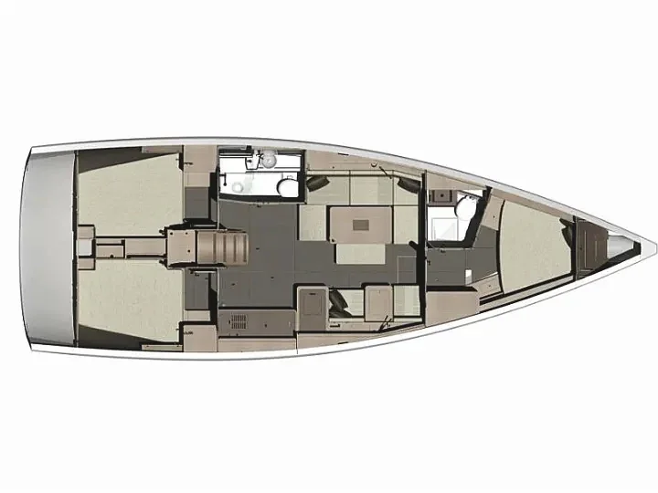 Grundriss der Yacht DUFOUR 412 Grand Large - Iliana