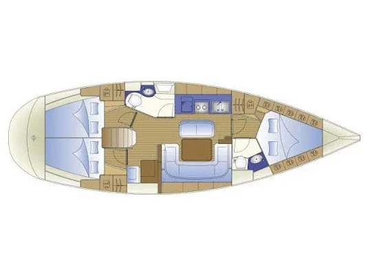 Grundriss der Yacht BAVARIA 40 - Salty Baby