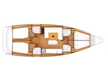 Grundriss der Yacht JEANNEAU Sun Odyssey 479 - Verdi