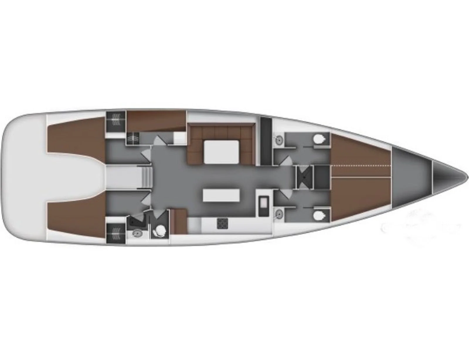 Grundriss der Yacht BAVARIA 55 Cruiser - Little Secret